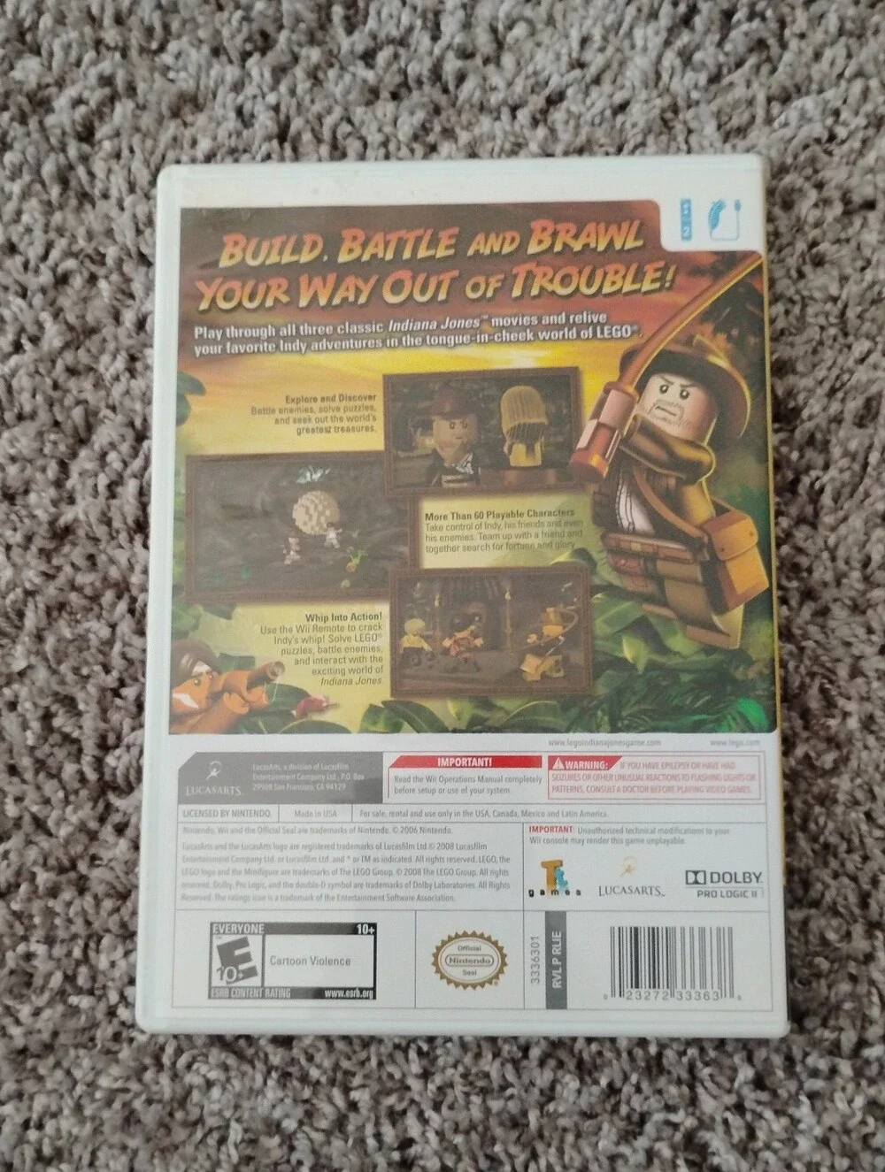 LEGO Indiana Jones: The Original Adventures (Nintendo Wii) - Complete in Case